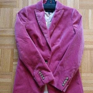 Jcrew Velvet blazer in Pink size 00